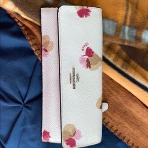 Coach floral and cream wallet